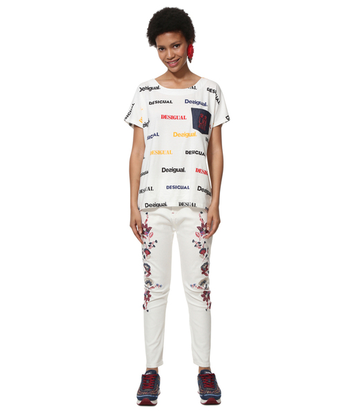 Desigual(デシグアル)の「ロボット柄付きロゴTシャツ KENDALL(Tシャツ/カットソー・レディース・ホワイト・2L/S/M/L)」の9枚目の写真