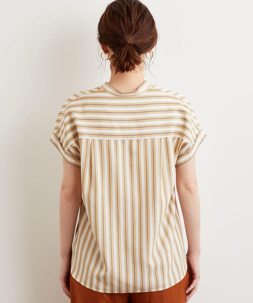 green label relaxing（グリーンレーベルリラクシング）の「FM ポケットツキ ショートスリーブ ブラウス（シャツ/ブラウス・レディース・ベージュ/オリーブ/ピンク/オフホワイト・FREE）」の21枚目の写真