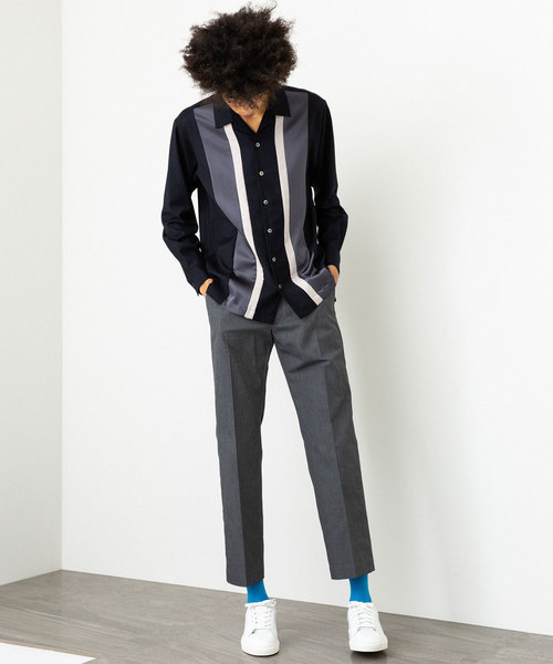 UNITED TOKYO（ユナイテッドトウキョウ）の「コンビオープンカラーシャツ（シャツ/ブラウス・メンズ・ネイビー/ライトグレー・1/2/3）」の6枚目の写真