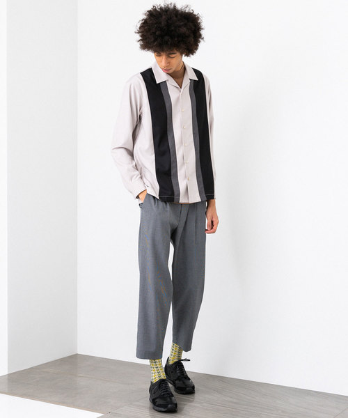 UNITED TOKYO（ユナイテッドトウキョウ）の「コンビオープンカラーシャツ（シャツ/ブラウス・メンズ・ネイビー/ライトグレー・1/2/3）」の8枚目の写真