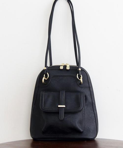 BEAUTY&YOUTH UNITED ARROWS(ビューティーアンドユースユナイテッドアローズ)の「BYSF∵ フェイクレザー2ウェイリュック ◆(ショルダーバッグ・レディース・ブラック/ブラウン/ホワイト/ベージュ/ネイビー/グレー/モカ/オフホワイト・FREE)」の8枚目の写真