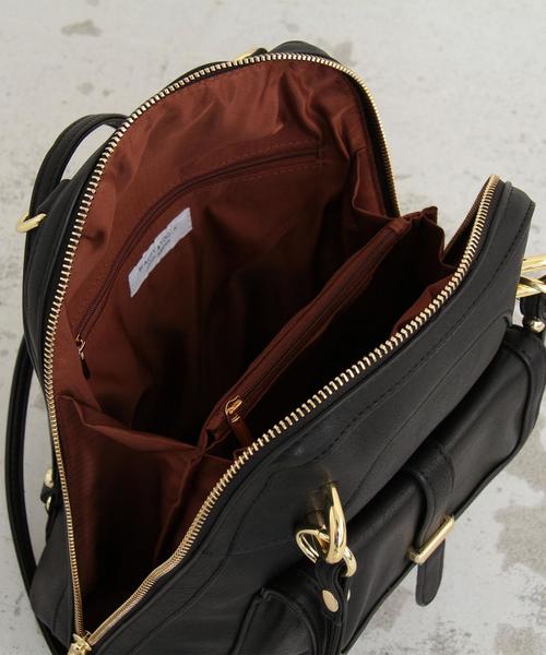 BEAUTY&YOUTH UNITED ARROWS(ビューティーアンドユースユナイテッドアローズ)の「BYSF∵ フェイクレザー2ウェイリュック ◆(ショルダーバッグ・レディース・ブラック/ブラウン/ホワイト/ベージュ/ネイビー/グレー/モカ/オフホワイト・FREE)」の19枚目の写真