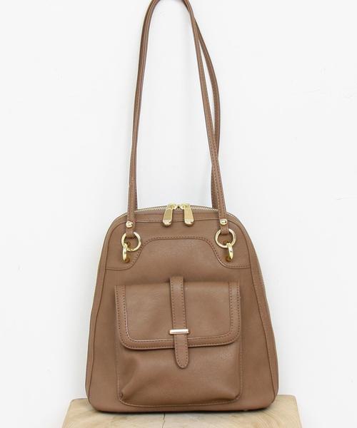 BEAUTY&YOUTH UNITED ARROWS(ビューティーアンドユースユナイテッドアローズ)の「BYSF∵ フェイクレザー2ウェイリュック ◆(ショルダーバッグ・レディース・ブラック/ブラウン/ホワイト/ベージュ/ネイビー/グレー/モカ/オフホワイト・FREE)」の15枚目の写真