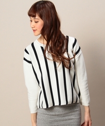 BEAUTY&YOUTH UNITED ARROWS | BYBC コットンストライプショートプルオーバー(ニット/セーター)