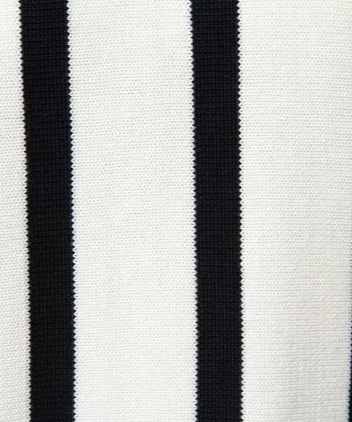 BEAUTY&YOUTH UNITED ARROWS(ビューティーアンドユースユナイテッドアローズ)の「BYBC コットンストライプショートプルオーバー ◆(ニット/セーター・レディース・ホワイト/ネイビー・フリー)」の7枚目の写真