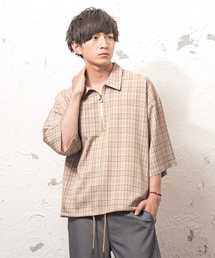MinoriTY | 【2019春夏新作】ハーフZIPチェックドリズラー(シャツ/ブラウス)