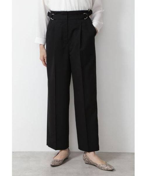 NATURAL BEAUTY BASIC（ナチュラルビューティーベーシック）の「[洗える]サイドDカンウエストパンツ（その他パンツ・レディース・ブラック/キャメル・SMALL/MEDIUM/X-SMALL）」の5枚目の写真