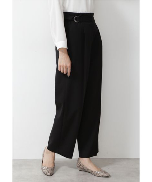 NATURAL BEAUTY BASIC（ナチュラルビューティーベーシック）の「[洗える]サイドDカンウエストパンツ（その他パンツ・レディース・ブラック/キャメル・SMALL/MEDIUM/X-SMALL）」の6枚目の写真