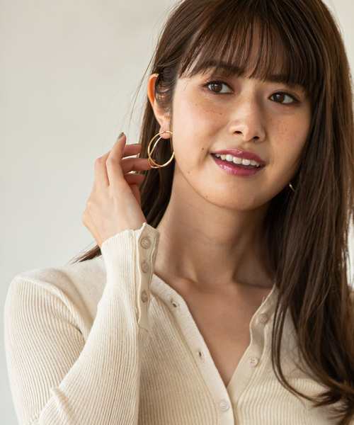 Cookie Chocolate（クッキーチョコレート）の「2連サークルピアス（ピアス（両耳用）・レディース・シルバー/ゴールド・FREE）」の3枚目の写真