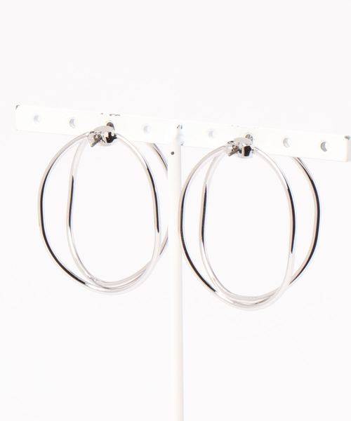 Cookie Chocolate（クッキーチョコレート）の「2連サークルピアス（ピアス（両耳用）・レディース・シルバー/ゴールド・FREE）」の8枚目の写真