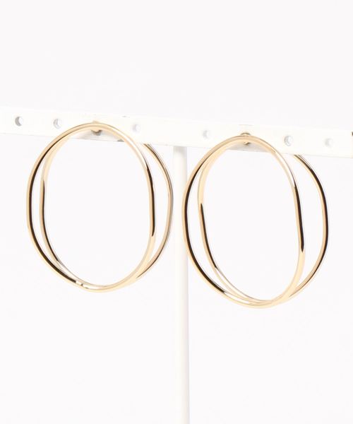 Cookie Chocolate（クッキーチョコレート）の「2連サークルピアス（ピアス（両耳用）・レディース・シルバー/ゴールド・FREE）」の9枚目の写真