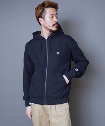 【CHAMPION/チャンピオン】裏起毛フルジップパーカー　Ｃ３－Ｑ１０６　ワンポイント　刺繍　ユニセックス