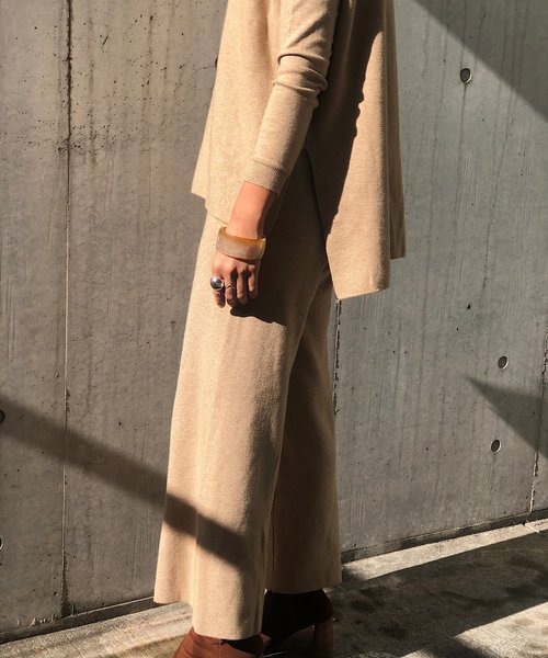 PARKS TOKYO SELECT(パークストウキョウセレクト)の「パンツセットアップニット(ニット/セーター・レディース・ベージュ・FREE)」の3枚目の写真