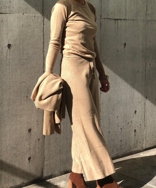 PARKS TOKYO SELECT(パークストウキョウセレクト)の「パンツセットアップニット(ニット/セーター・レディース・ベージュ・FREE)」の7枚目の写真