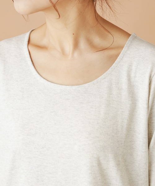 PUAL CE CIN(ピュアルセシン)の「【cotton】裾レースプルオーバー(Tシャツ/カットソー・レディース・オートミール/チャコールグレー・FREE)」の6枚目の写真