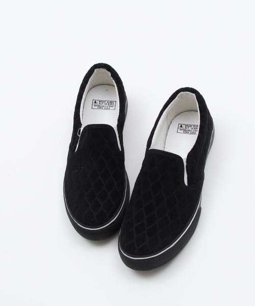 coen（コーエン）の「キルティングスリッポン（スニーカー・レディース・グレー/ネイビー/ブラック/ナチュラル/ライトグレー・SMALL/MEDIUM/LARGE）」の2枚目の写真