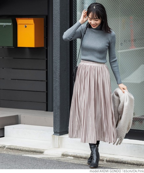 coca（coca）（コカ）の「＼＼新色登場／／つや感サテンプリーツスカート（スカート・レディース・ホワイト/ライトブルー/ブラック/イエロー/チャコールグレー/ピンク系その他/ブラウン/ベージュ/ラベンダー/カーキ・ONE SIZE）」の20枚目の写真