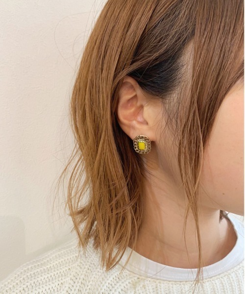 dictionary（ディクショナリー）の「【dictionary / ディクショナリー】 スモール デザイン アンティーク ピアス（ピアス（両耳用）・レディース・イエロー/ワインレッド/ブルー系その他/ライトホワイト/ブラウン/ネイビー/ホワイト/ライトグレー/ブラック・FREE）」の8枚目の写真