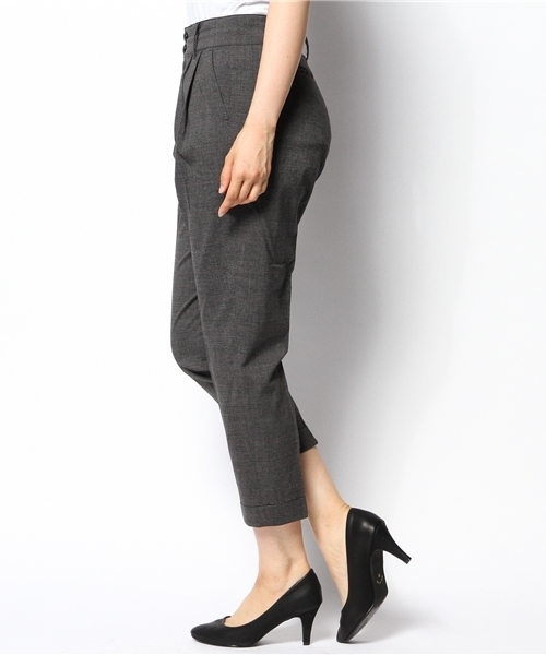 CIAOPANIC（チャオパニック）の「【Ciaopanic】グレンチェックT/RタックPT（チノパンツ・レディース・ダークグレー/グレー・MEDIUM/SMALL）」の3枚目の写真