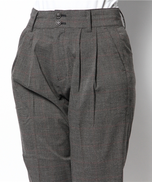 CIAOPANIC（チャオパニック）の「【Ciaopanic】グレンチェックT/RタックPT（チノパンツ・レディース・ダークグレー/グレー・MEDIUM/SMALL）」の5枚目の写真