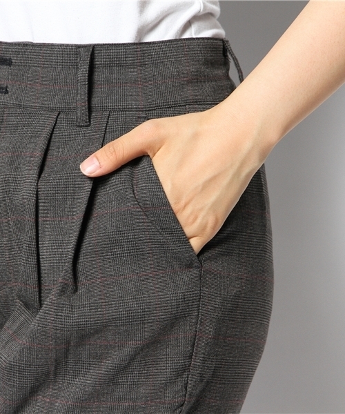 CIAOPANIC（チャオパニック）の「【Ciaopanic】グレンチェックT/RタックPT（チノパンツ・レディース・ダークグレー/グレー・MEDIUM/SMALL）」の7枚目の写真