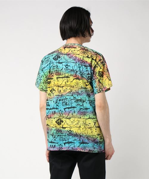 SAWINTO(ソイント)の「GECKO HAWAII【ゲッコーハワイ】TIE DYE TEE/ タイダイ T(Tシャツ/カットソー・メンズ・グリーン系その他/ブルー系その他/パープル系その他・MEDIUM/LARGE/X-LARGE)」の2枚目の写真