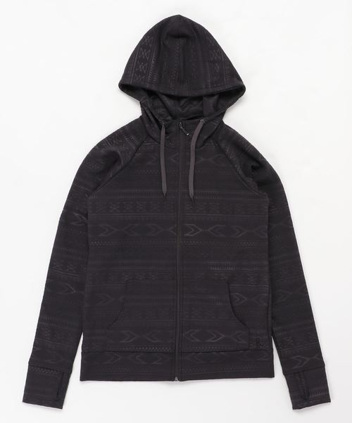 RIKKA FEMME（リッカファーム）の「【ムラサキスポーツ別注】RIKKA  FEMME/リッカファム M183 長袖ラッシュガード（ラッシュガード・レディース・ブラック/ホワイト/チャコールグレー・L/M/S）」の2枚目の写真