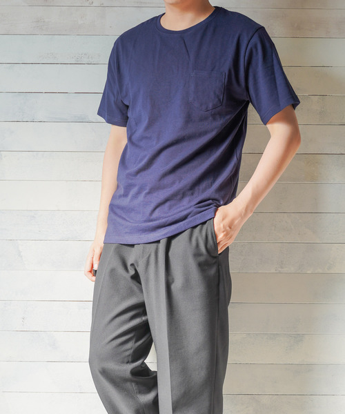 INNOCENT(イノセント)の「無地半袖ポケット付きクルーネックTシャツ(Tシャツ/カットソー・レディース・イエロー系その他/ピンク系その他/カーキ/グレー/ブラック/ホワイト/ピンク/ネイビー・X-LARGE/MEDIUM/LARGE)」の5枚目の写真