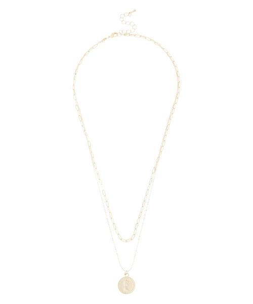 AMERICAN HOLIC（アメリカンホリック）の「コインパーツ2連ネックレス　＊（ネックレス・レディース・シルバー/ゴールド・FREE）」の6枚目の写真