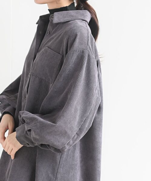 rps（アールピーエス）の「ＥＮコールバルーン袖シャツワンピース（シャツワンピース・レディース・ブラック/グレイッシュベージュ/アイボリー/ラベンダー/チャコールグレー・M/フリー）」の19枚目の写真