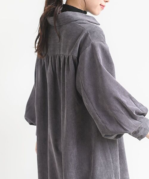 rps（アールピーエス）の「ＥＮコールバルーン袖シャツワンピース（シャツワンピース・レディース・ブラック/グレイッシュベージュ/アイボリー/ラベンダー/チャコールグレー・M/フリー）」の18枚目の写真