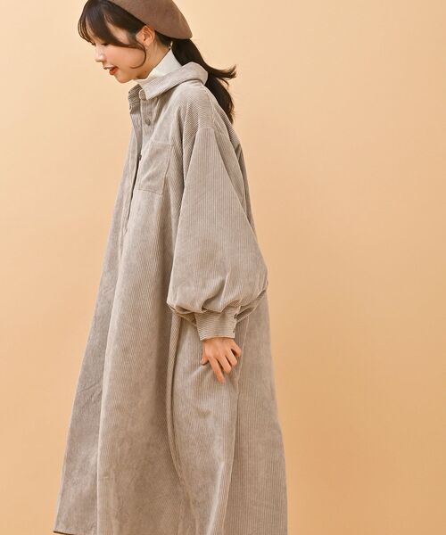 rps（アールピーエス）の「ＥＮコールバルーン袖シャツワンピース（シャツワンピース・レディース・ブラック/グレイッシュベージュ/アイボリー/ラベンダー/チャコールグレー・M/フリー）」の15枚目の写真