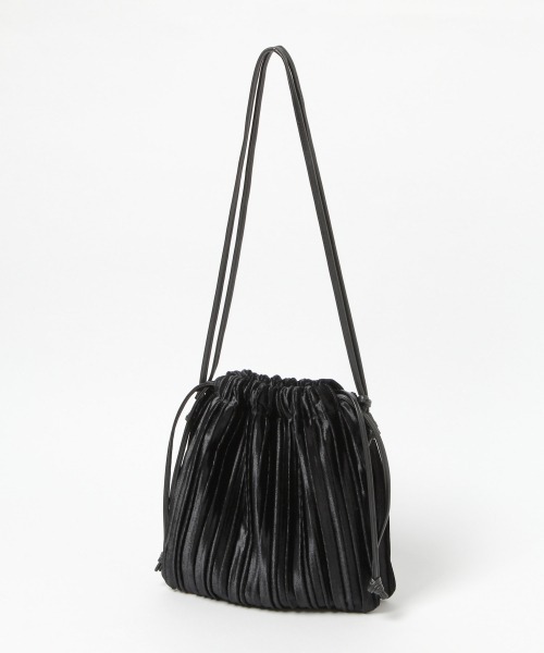 GLOBAL WORK（グローバルワーク）の「アソートシャイニー巾着/921827（ショルダーバッグ・レディース・アイボリー/ホワイト系その他/ブラック/ブルー・ONE SIZE）」の9枚目の写真