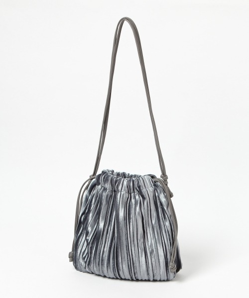 GLOBAL WORK（グローバルワーク）の「アソートシャイニー巾着/921827（ショルダーバッグ・レディース・アイボリー/ホワイト系その他/ブラック/ブルー・ONE SIZE）」の11枚目の写真