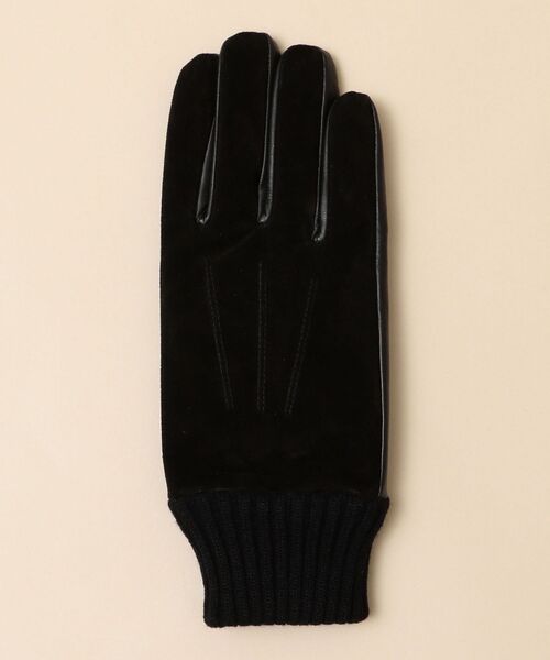 SHIPS(シップス)の「SHIPS: スマートフォン対応 スエード リブ スクリーンタッチ グローブ (手袋)(手袋・メンズ・ブラック/ブラウン・ONE SIZE)」の5枚目の写真