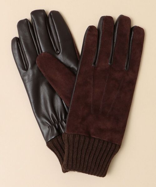 SHIPS(シップス)の「SHIPS: スマートフォン対応 スエード リブ スクリーンタッチ グローブ (手袋)(手袋・メンズ・ブラック/ブラウン・ONE SIZE)」の10枚目の写真