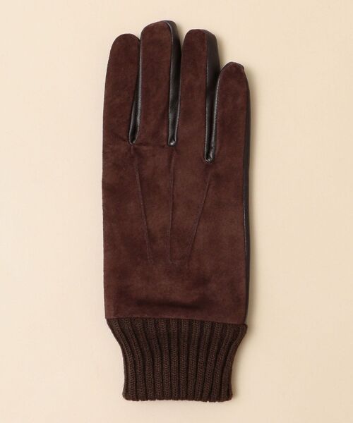 SHIPS(シップス)の「SHIPS: スマートフォン対応 スエード リブ スクリーンタッチ グローブ (手袋)(手袋・メンズ・ブラック/ブラウン・ONE SIZE)」の11枚目の写真