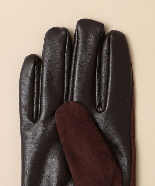 SHIPS(シップス)の「SHIPS: スマートフォン対応 スエード リブ スクリーンタッチ グローブ (手袋)(手袋・メンズ・ブラック/ブラウン・ONE SIZE)」の13枚目の写真