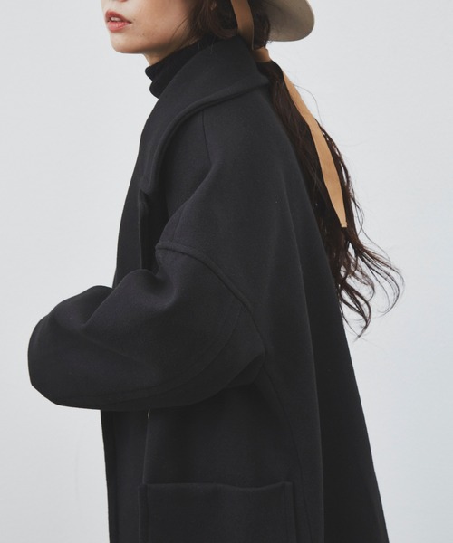 Libra Cue（リブラ キュー）の「ダブルロングチェスターコート（チェスターコート・レディース・ブラック/ベージュ/ネイビー・FREE）」の21枚目の写真