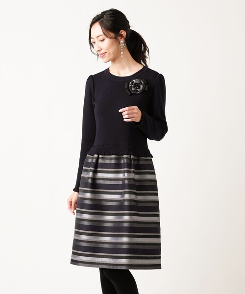 セール ジャカードコンビニットワンピース ワンピース ワンピース ドレス To To Be シック のファッション