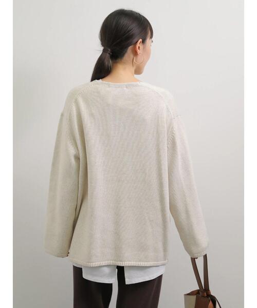 AMERICAN HOLIC（アメリカンホリック）の「深Vネックニットプルオーバー　＊●（ニット/セーター・レディース・ネイビー/ミント/オートミール/LT.Gray・MEDIUM/LARGE）」の11枚目の写真