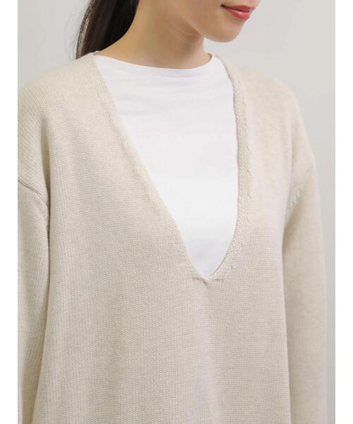 AMERICAN HOLIC（アメリカンホリック）の「深Vネックニットプルオーバー　＊●（ニット/セーター・レディース・ネイビー/ミント/オートミール/LT.Gray・MEDIUM/LARGE）」の12枚目の写真