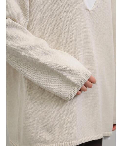 AMERICAN HOLIC（アメリカンホリック）の「深Vネックニットプルオーバー　＊●（ニット/セーター・レディース・ネイビー/ミント/オートミール/LT.Gray・MEDIUM/LARGE）」の14枚目の写真