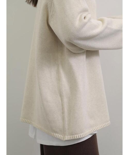 AMERICAN HOLIC（アメリカンホリック）の「深Vネックニットプルオーバー　＊●（ニット/セーター・レディース・ネイビー/ミント/オートミール/LT.Gray・MEDIUM/LARGE）」の15枚目の写真