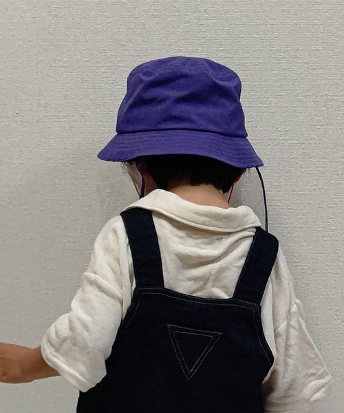 GRIN BUDDY(グリンバディ)の「【GRIN BUDDY/グリンバディ】キッズフェイスシールドつき撥水ハット/Kids Obey Hat(ハット・キッズ・ブラック/パープル/カーキ・52/54)」の5枚目の写真