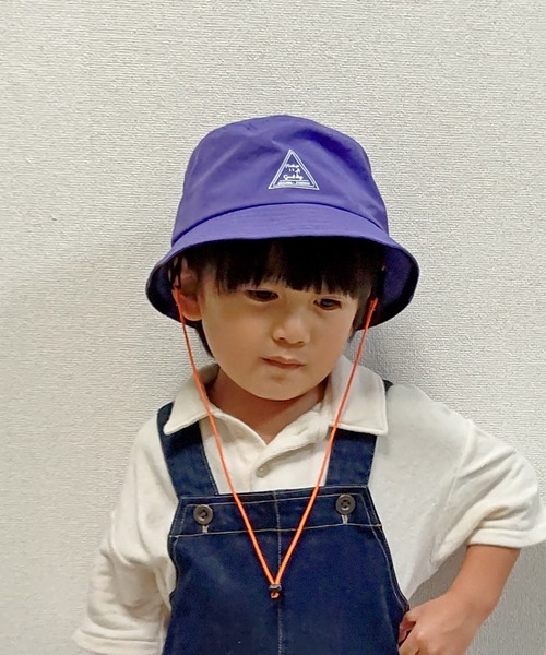 GRIN BUDDY(グリンバディ)の「【GRIN BUDDY/グリンバディ】キッズフェイスシールドつき撥水ハット/Kids Obey Hat(ハット・キッズ・ブラック/パープル/カーキ・52/54)」の6枚目の写真