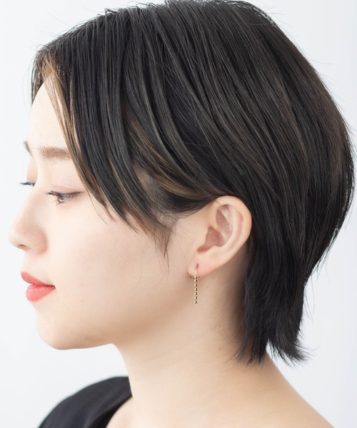 mille blanc（ミルブラン）の「ニッケルフリー シングルダブルピアス（ピアス（両耳用）・レディース・ゴールド系その他/ゴールド系その他4/ゴールド/ゴールド系その他2/ゴールド系その他3・FREE）」の2枚目の写真