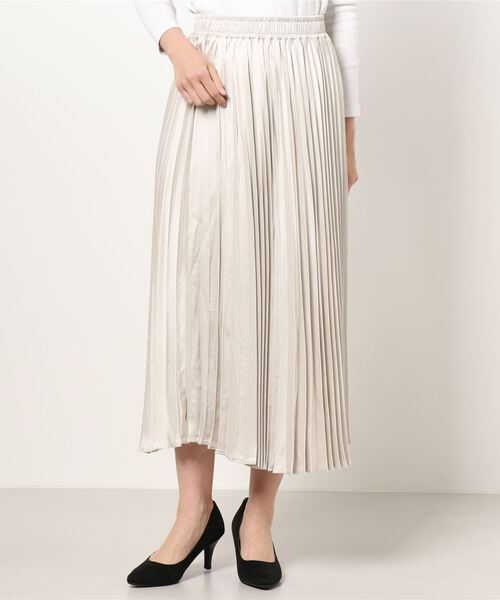 12Twelve Agenda（トゥエルブ　アジェンダ）の「サテンプリーツスカート（スカート・レディース・ピンク/アイボリー/ブルー・M）」の2枚目の写真