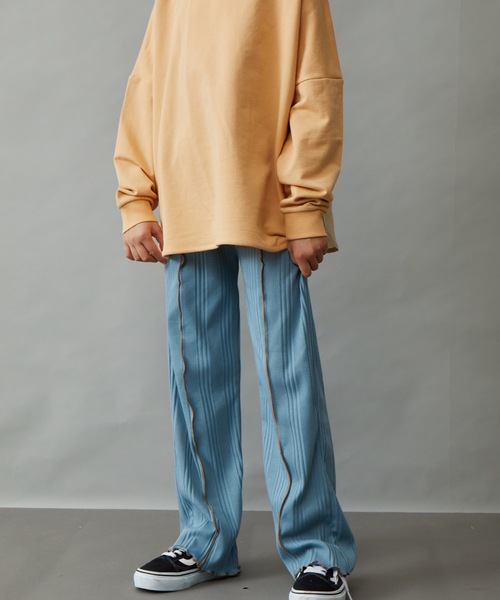 ＆yam（アンドヤム）の「ランダムリブイージーパンツ（その他パンツ・キッズ・パープル/グレー/ブラック/オレンジ/グリーン/ベージュ/ブルー/ホワイト・120-130cm/150-160cm/110-120cm/130-140cm/140-150cm）」の18枚目の写真