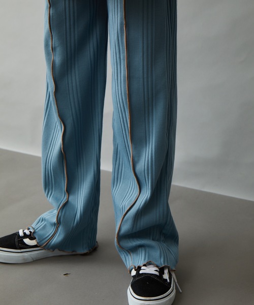 ＆yam（アンドヤム）の「ランダムリブイージーパンツ（その他パンツ・キッズ・パープル/グレー/ブラック/オレンジ/グリーン/ベージュ/ブルー/ホワイト・120-130cm/150-160cm/110-120cm/130-140cm/140-150cm）」の20枚目の写真